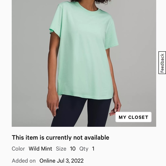 Lululemon Wild Mint Women's T-Shirt - Picture 2 of 5